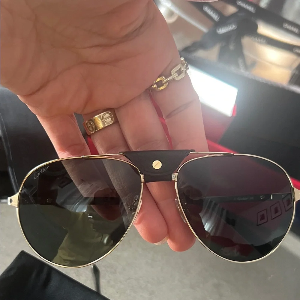 Cartier Gold Aviator Sunglasses